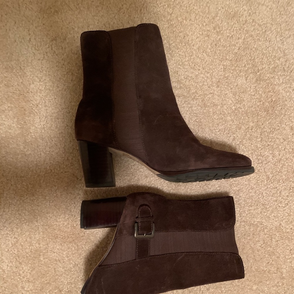 Cole haan brown suede boots